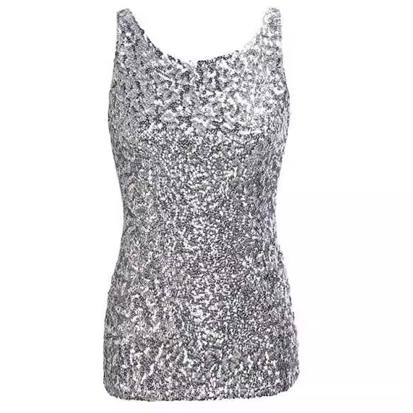 Women's Versatile Sparkle Sequins Decorative Shining Tops