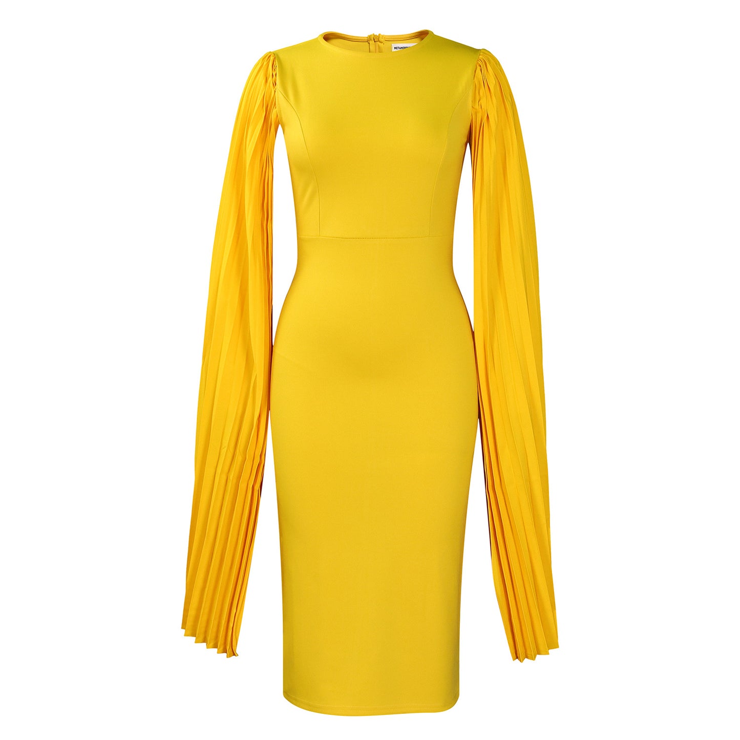 Fashionable Elegant Long-sleeved Pleated Sheath African Dress
