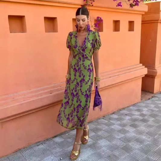 Women's Cool Sleeve Pleated Print Dress Shorts