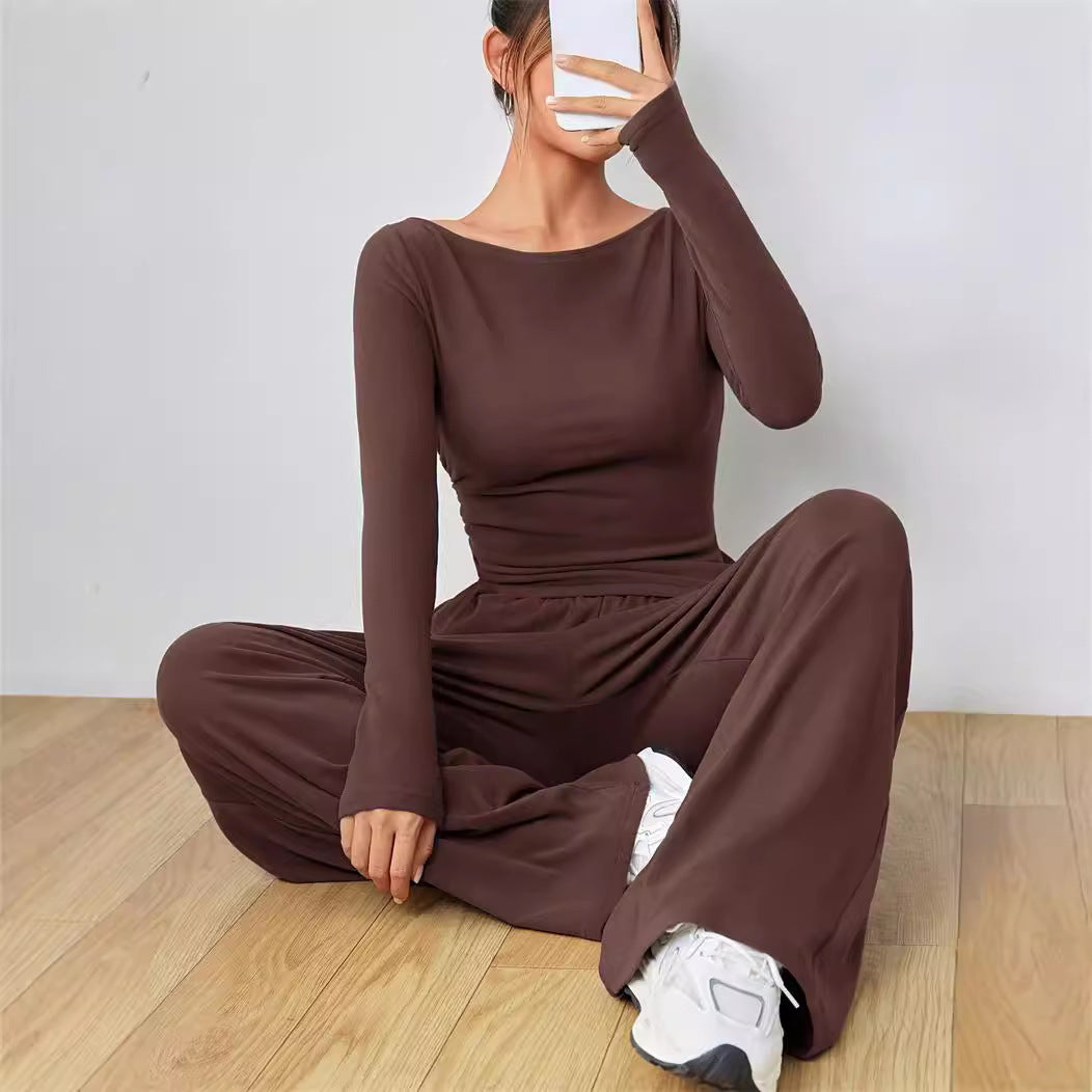 Women's Loose Two-piece Set Soft Glutinous Style Cover Suits