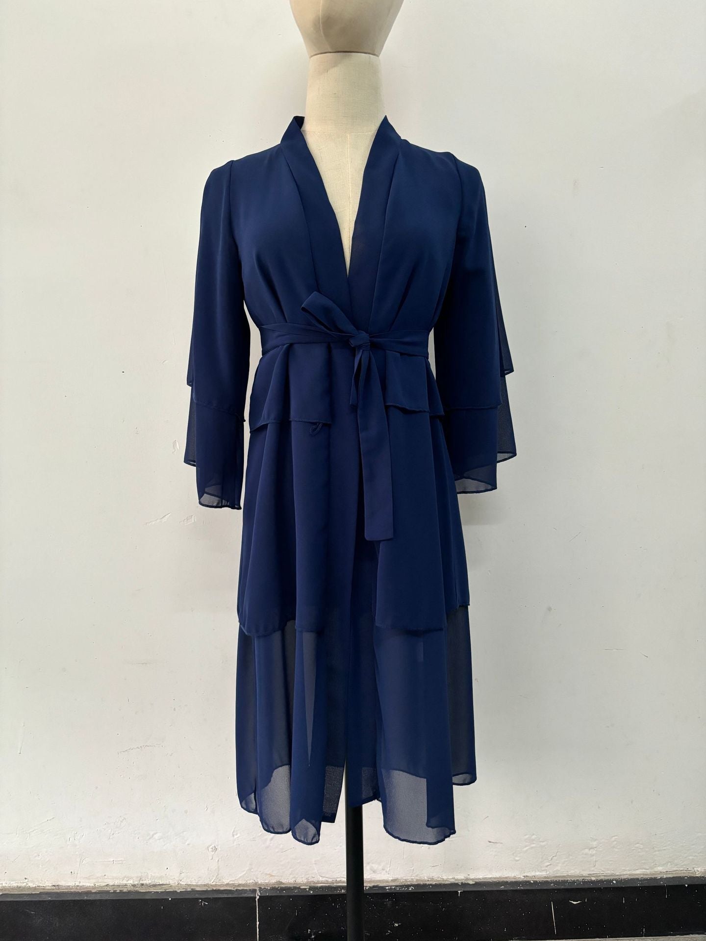 Children's Chiffon Elegant Belted Sweet Fresh Without Dress