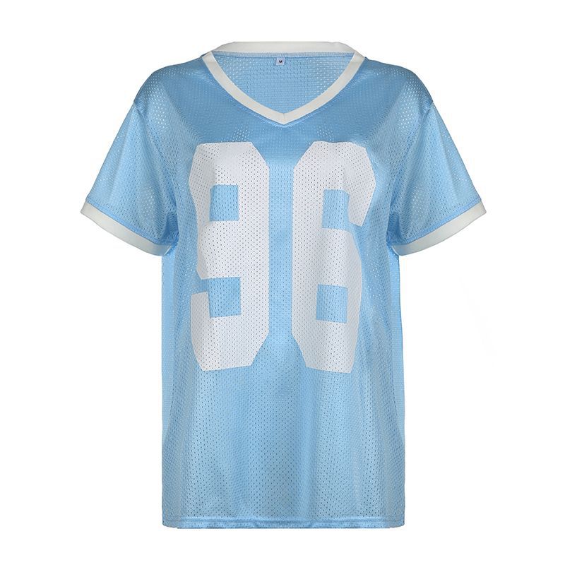 Women's Short-sleeved T-shirt Fashion Casual Contrast Color Uniform