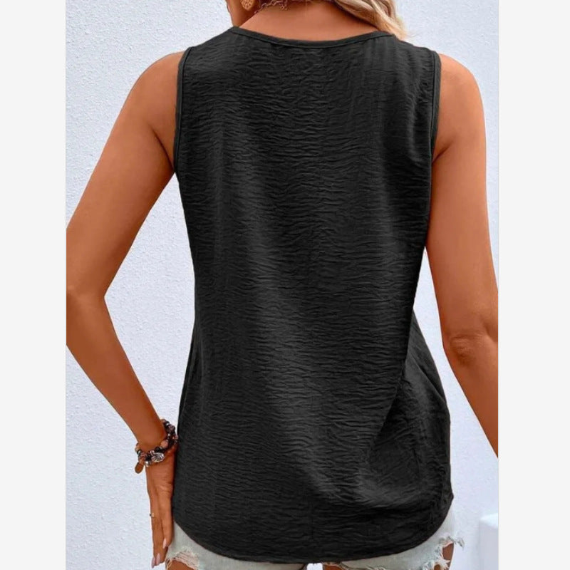 Women's Summer Fashion Camisole Clinch Sleeveless Shirt Tops