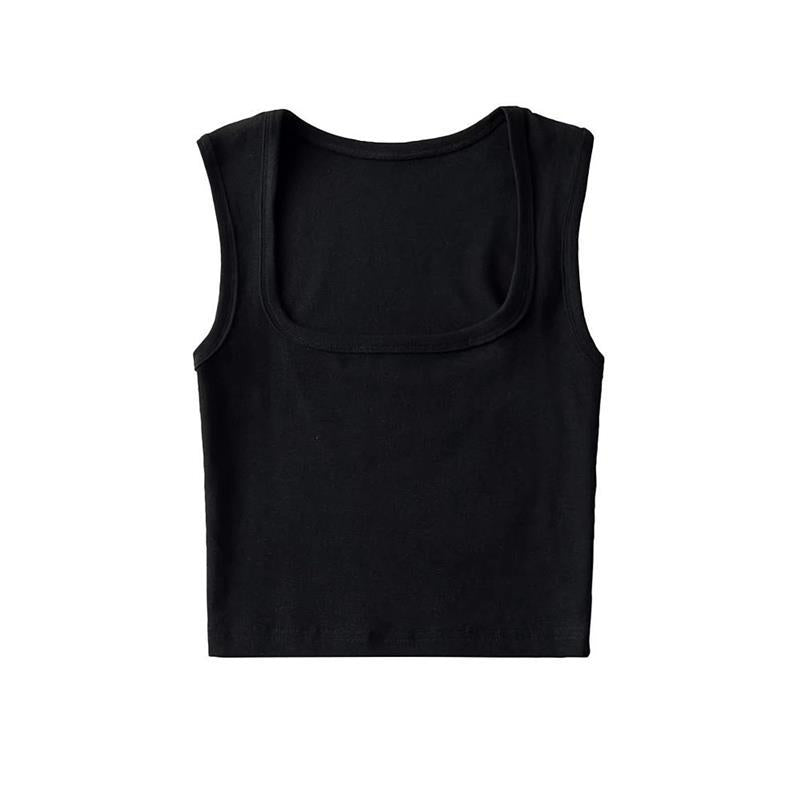 Women's Summer Sexy Deep Square Collar Tight-fitting Tops