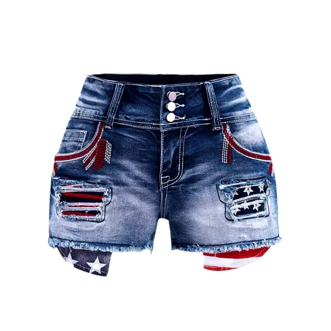 Women's Sexy Hot Nightclub Exposed Navel High Elastic Jeans