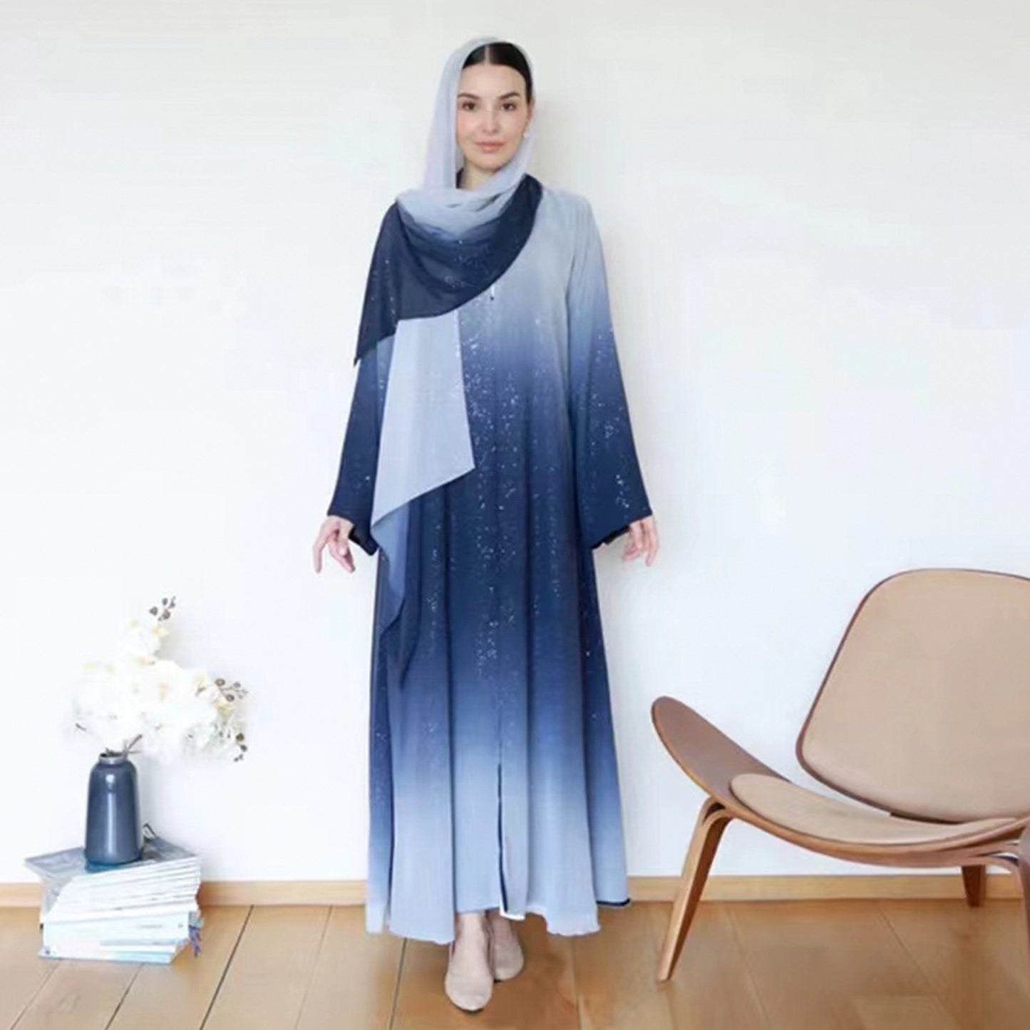 Gradient Ribbon Bandana Daily Party Robe Dresses