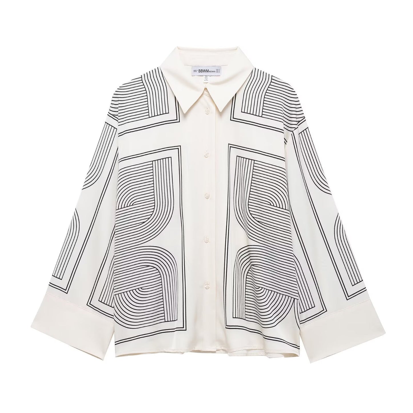 Women's Casual Linear Printed Long Sleeve Loose Suits