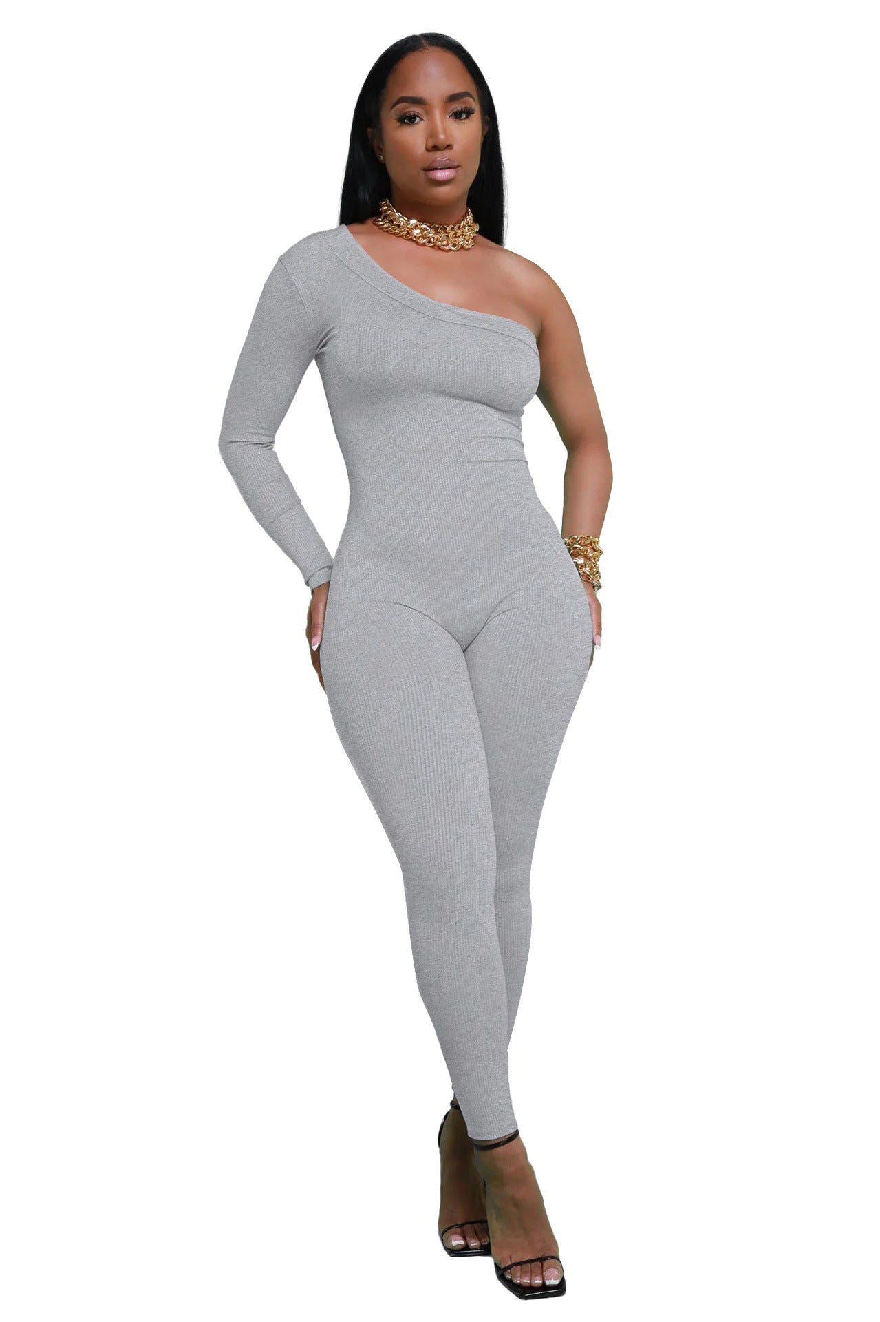 Women's Autumn Oblique Shoulder Comfortable Breathable For Jumpsuits
