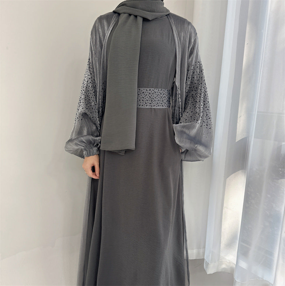 Casual Daily Solid Color Puff Sleeve Dresses