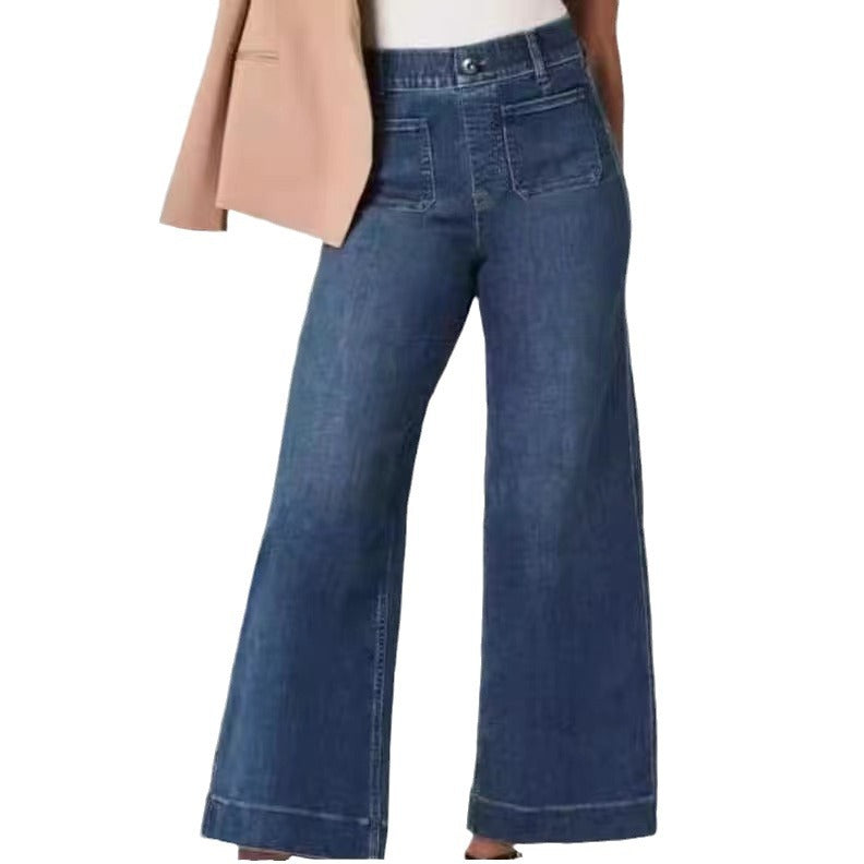 Women's Leg Big Pocket Design Makes You Jeans