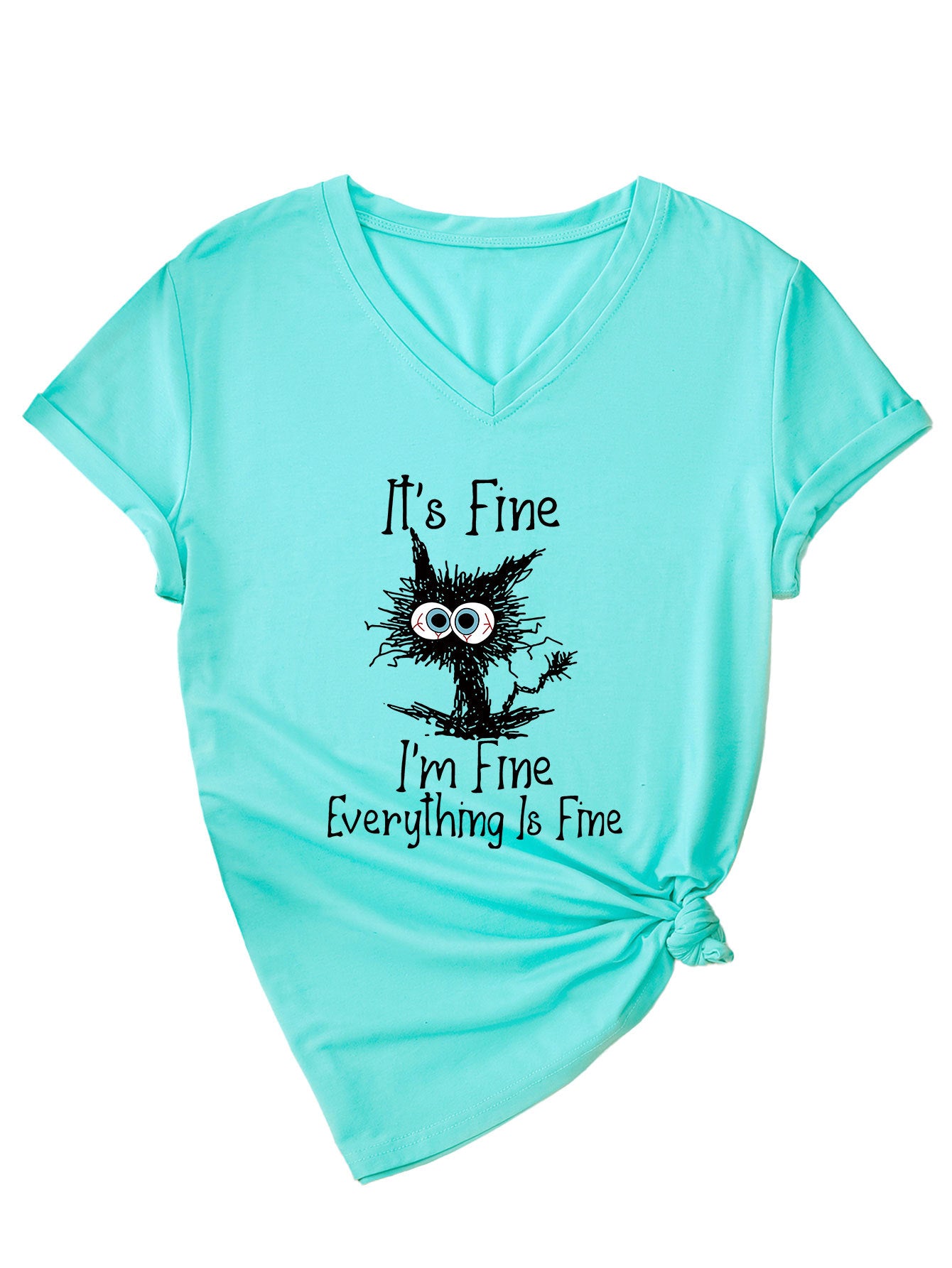 Women's Casual Versatile Fun Sleeve T-shirt Base Blouses