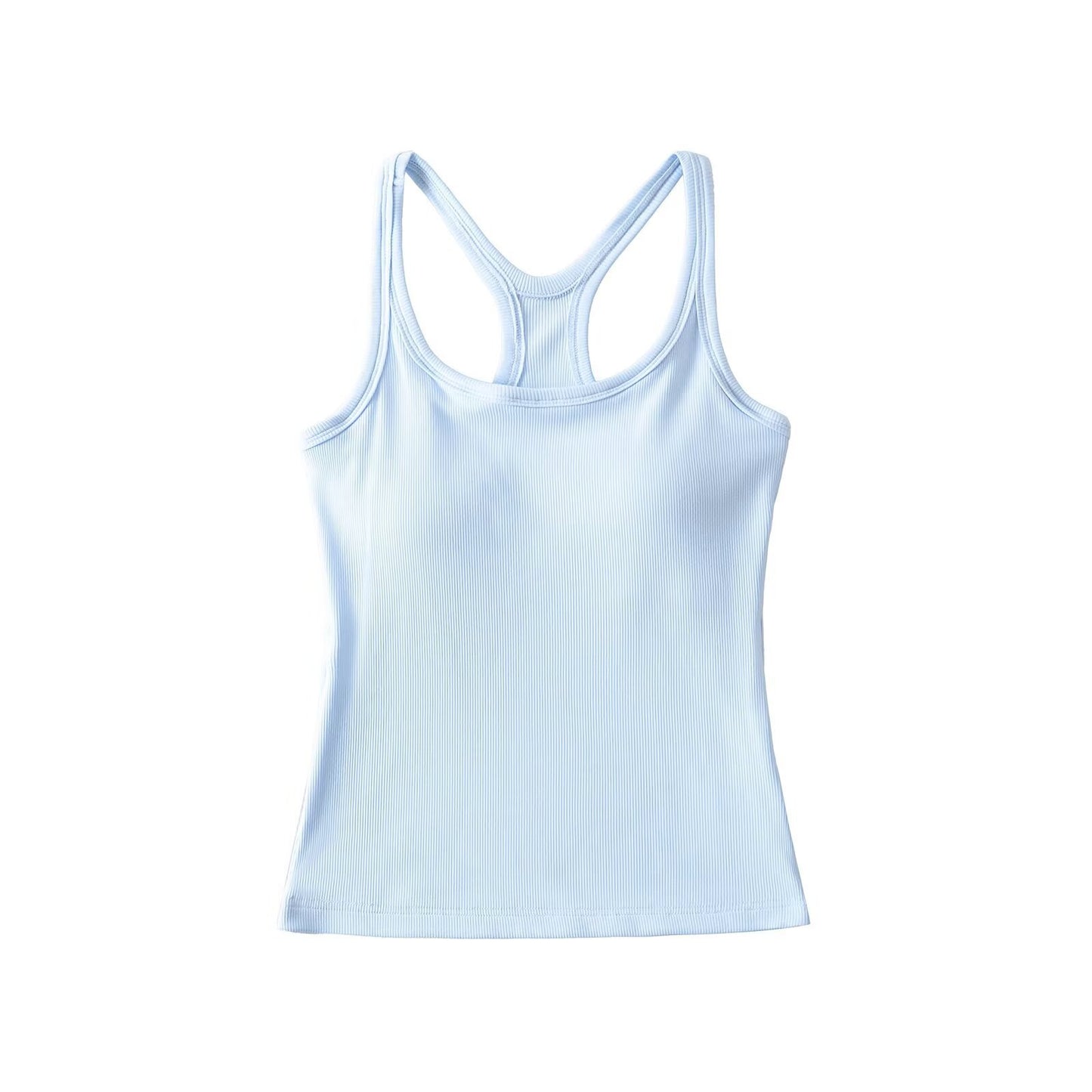 Women's Chest Pad Summer Stretch Solid Color Tops