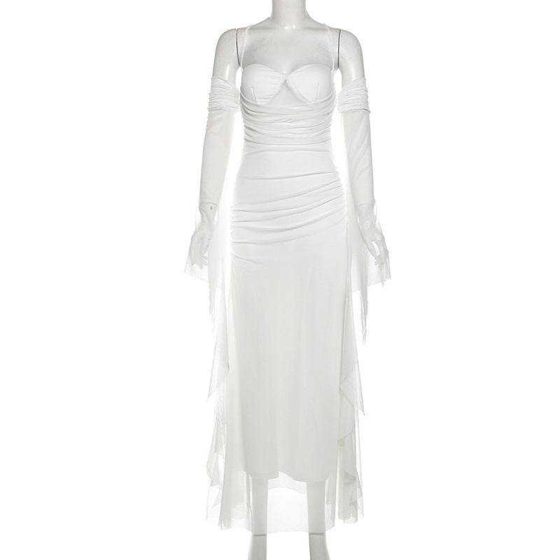 Women's Summer Sexy Tulle Slim Fit Patchwork Dresses