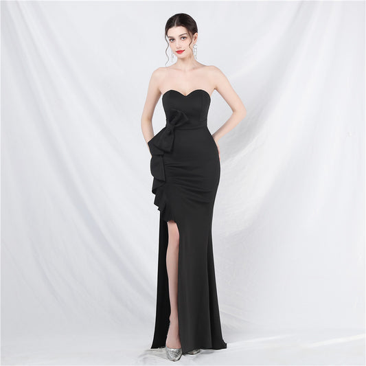 Bridesmaid Welcome Dinner Tube Long Dress Evening Dresses