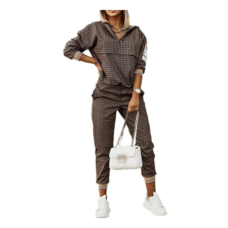 Women's Printed Long Sleeve Trousers High Quality Suits
