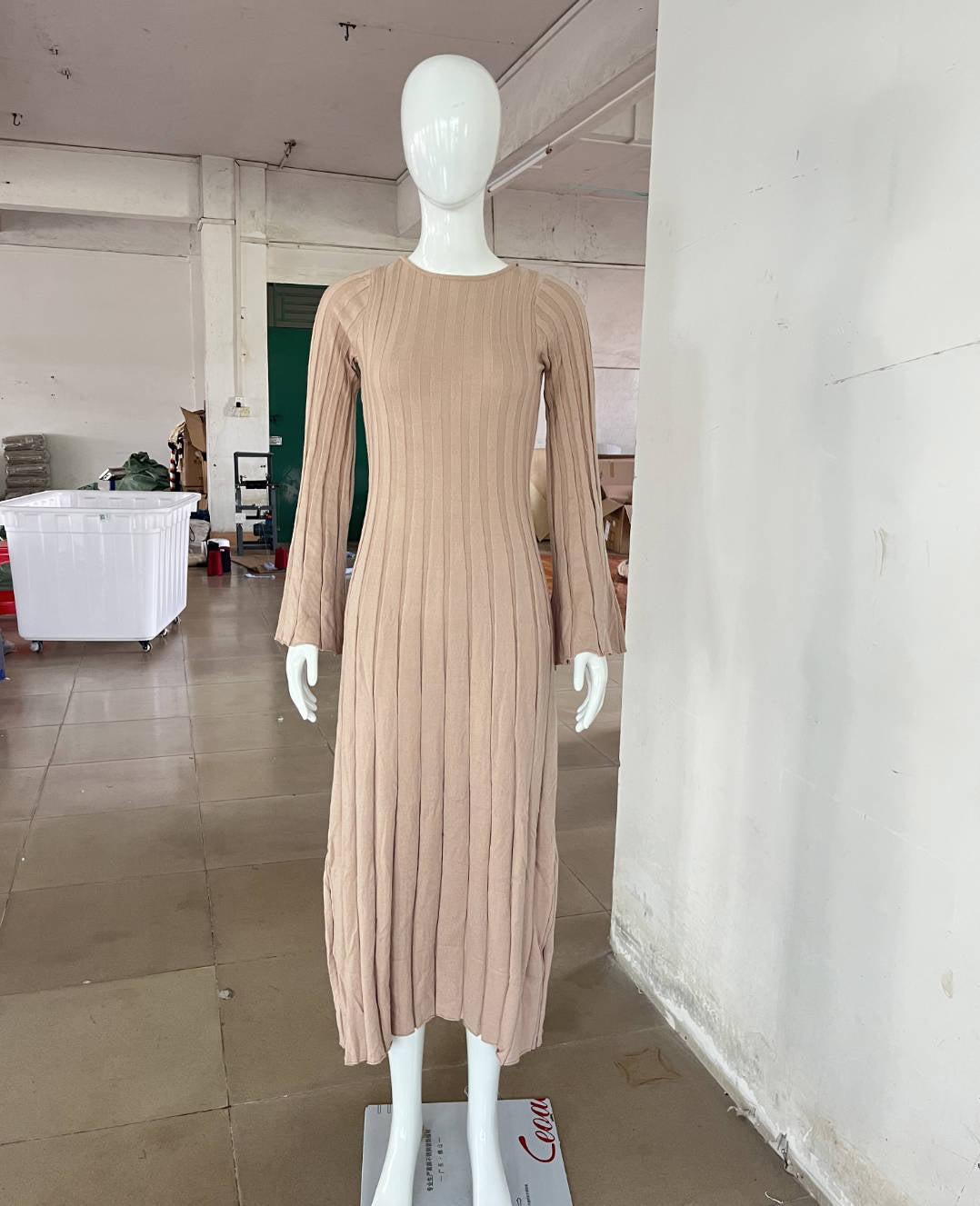 Women's Slimming Round Neck Big Pit Stripe Backless Dresses