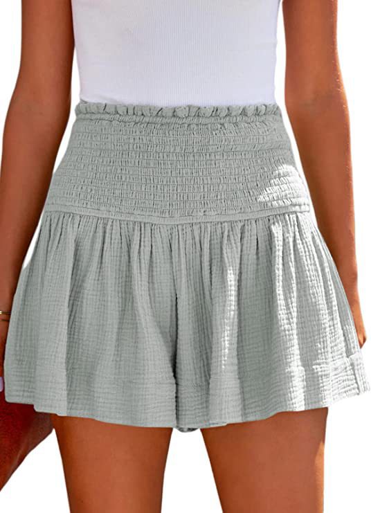 Women's Cotton High Elastic Waist Casual Overseas Shorts