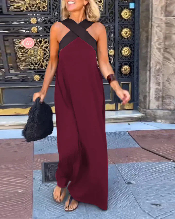 Women's Summer Long Cross Sexy Beauty Back Dresses