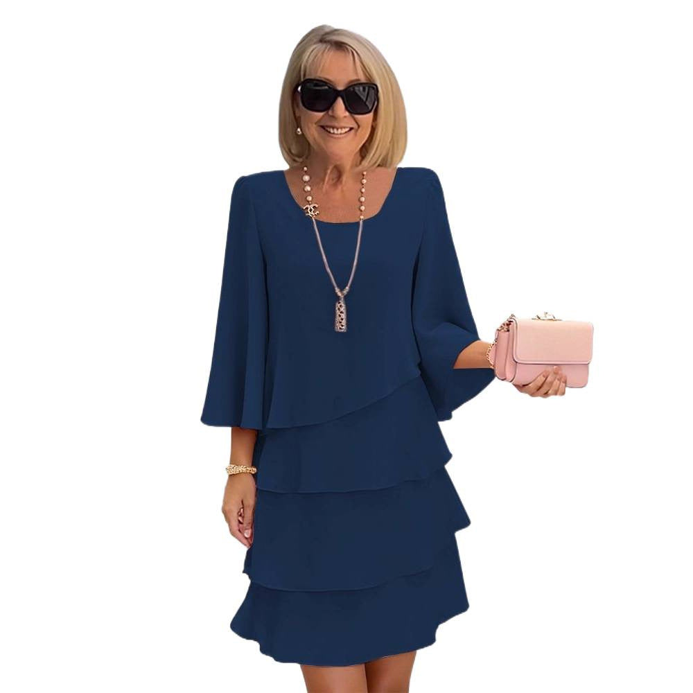 Women's Fashion Cake Loose Temperament Slimming Round Clothing