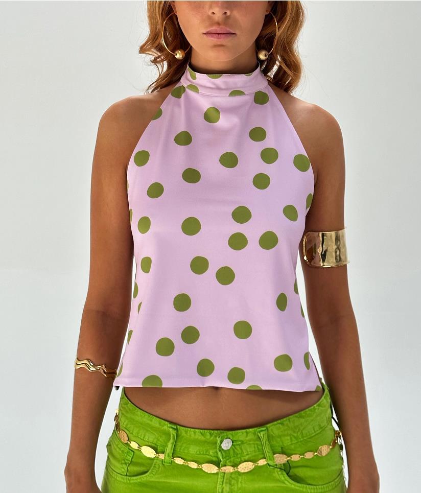 Women's Halter Elegant Sleeveless Cold-shoulder Long Irregular Tops