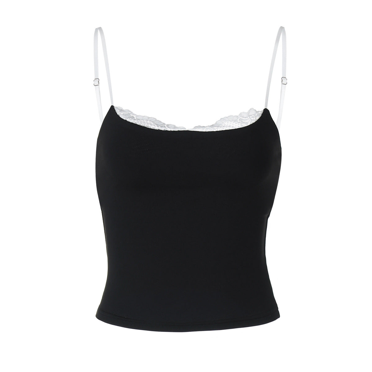 Hot Style Personality Stitching Contrast Color Tops