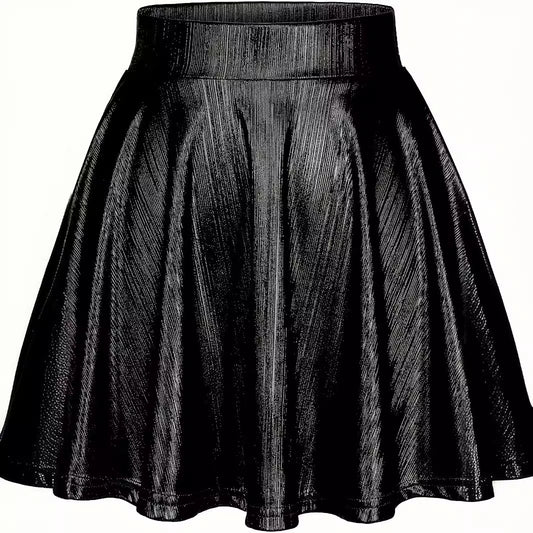 Women's Mini Skater Versatile Word Basic Elastic Skirts