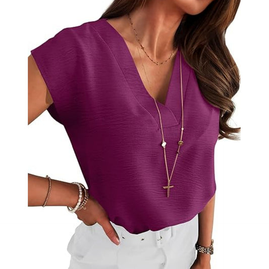 Women's Temperament Shirt Sleeve Pullover Sleeveless Blouses