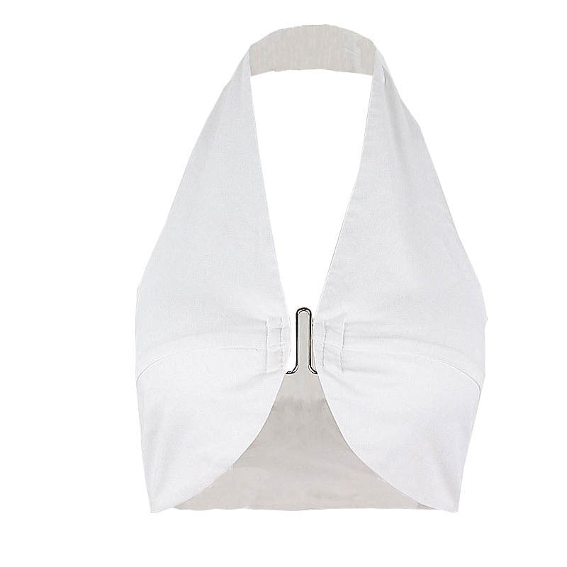 Women's Summer Sexy Design Sense Hooks Backless Tops