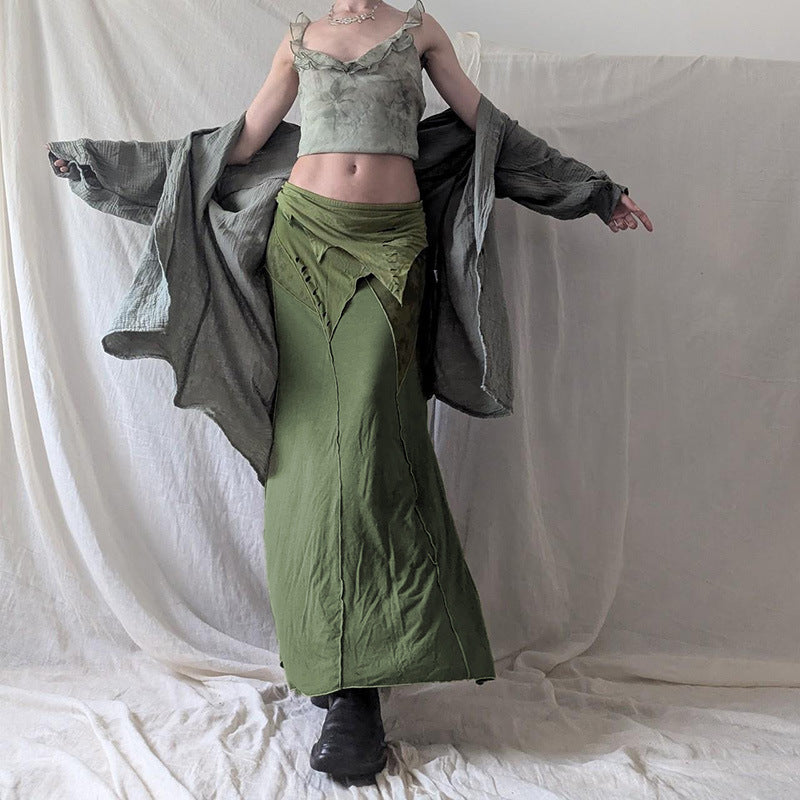 Ear Stitching Tied Niche Hot Puff Blouses