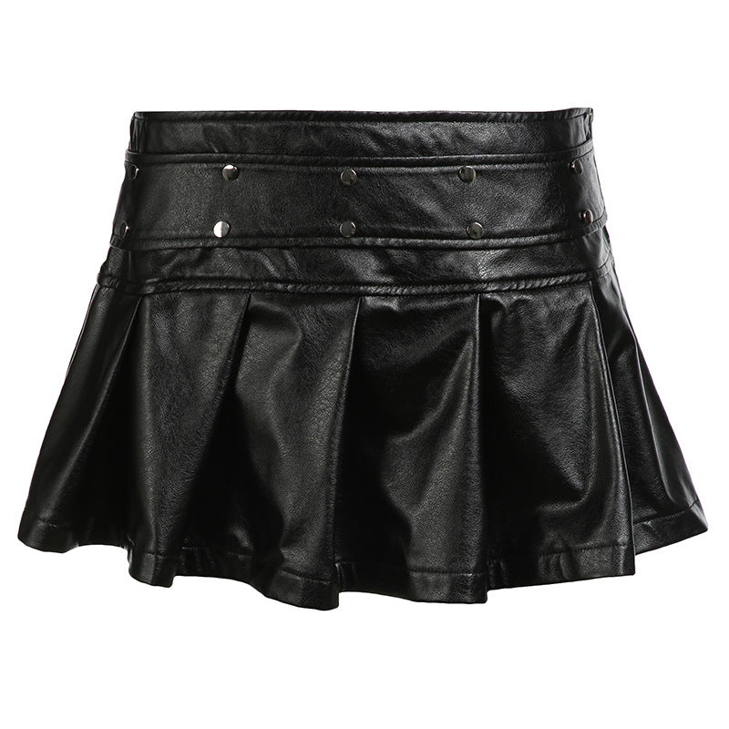Design Sense Zipper Slimming A- Line Skirts