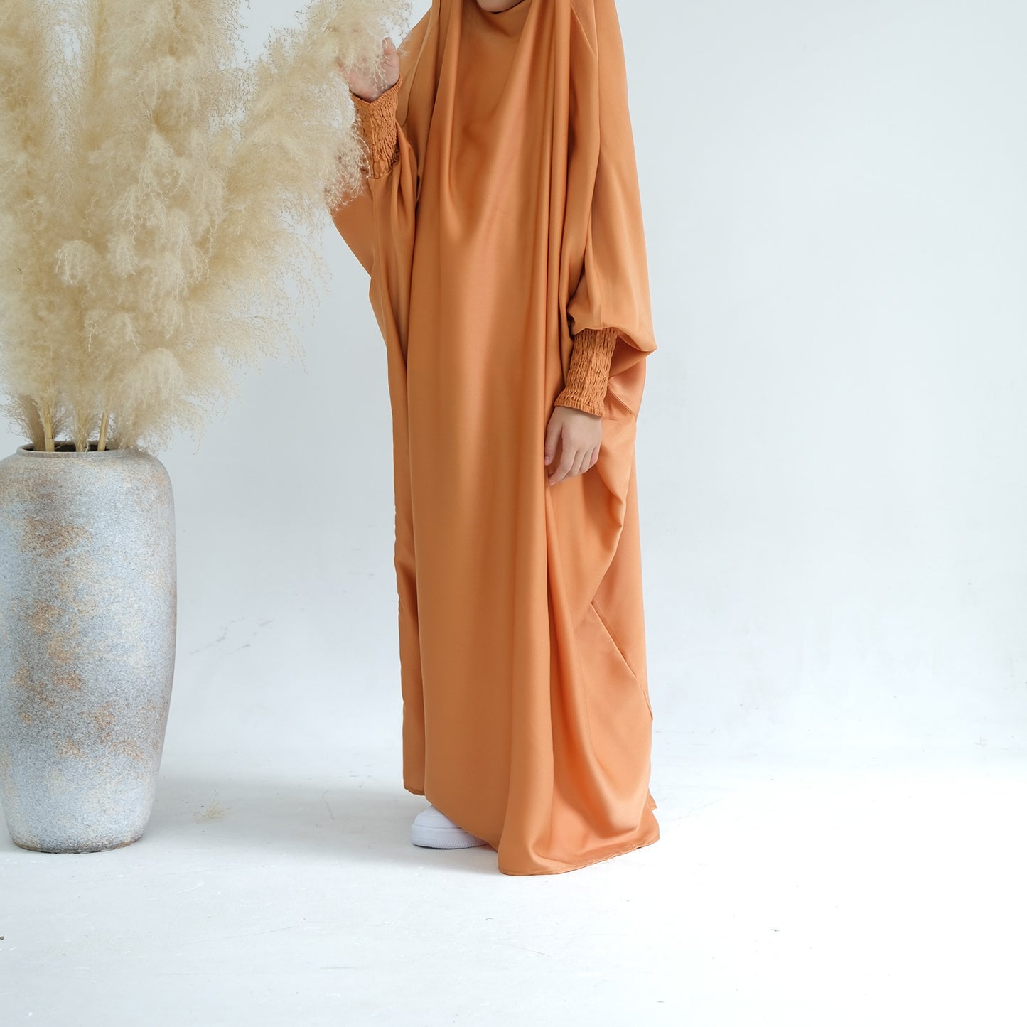 Turkish Swing Solid Color Robe Dress Dresses