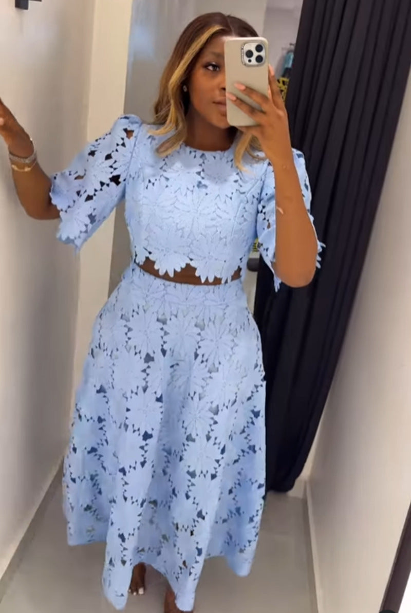 Women's Style Design Hollow Fashion Casual Set Suits