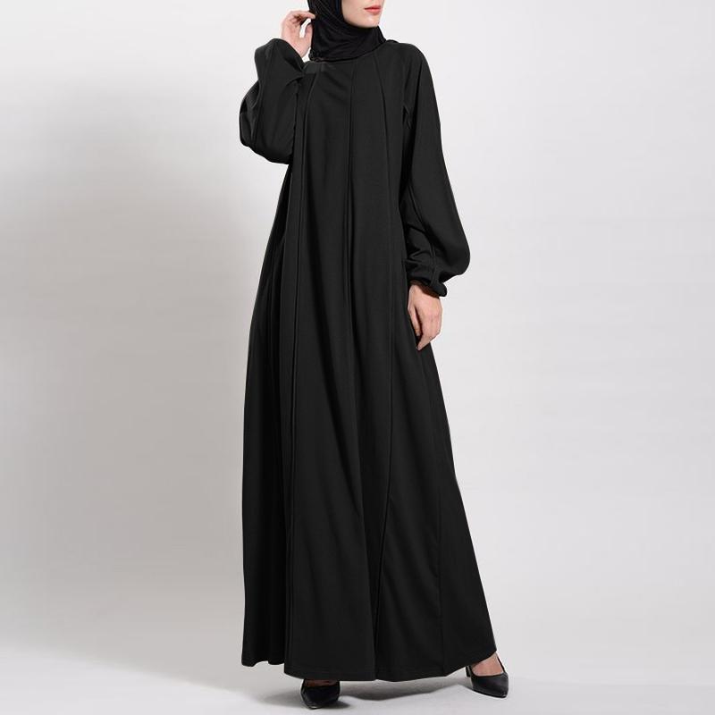 Temperament Commute Solid Color Dress Islamic Dresses