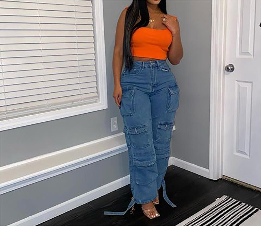 Women's Stylish Casual Trendy Washed Overalls Jeans