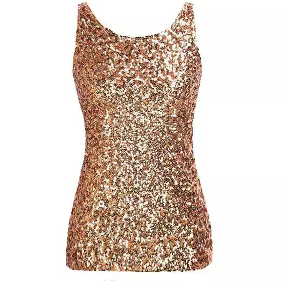 Women's Versatile Sparkle Sequins Decorative Shining Tops