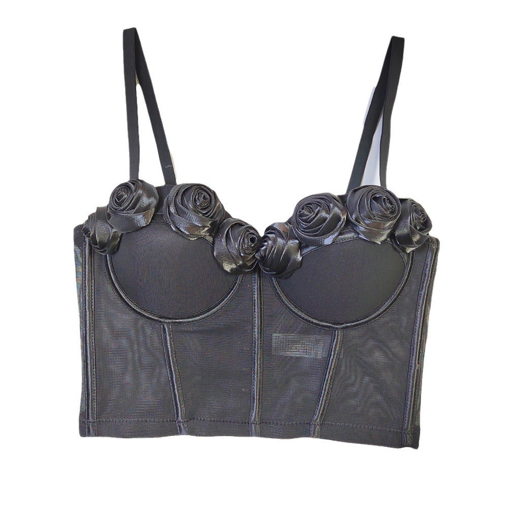 Outer Wear Mesh Beauty Back Underwear Tops