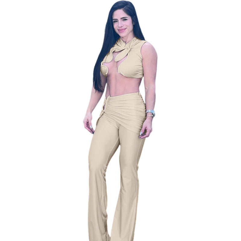 Women's Personalized Twisted Sexy Cutout Slim Trousers Suits