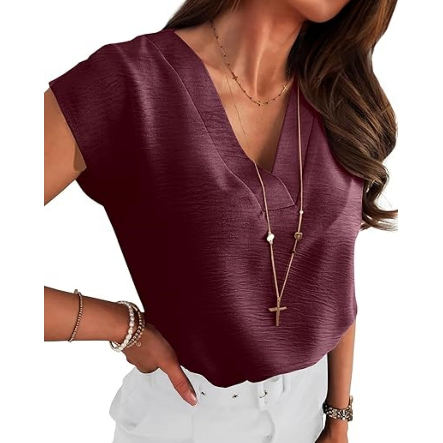 Women's Temperament Shirt Sleeve Pullover Sleeveless Blouses