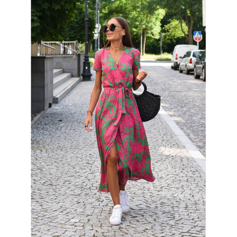 Women's Slouchy Graceful Summer Printed Dress Dresses