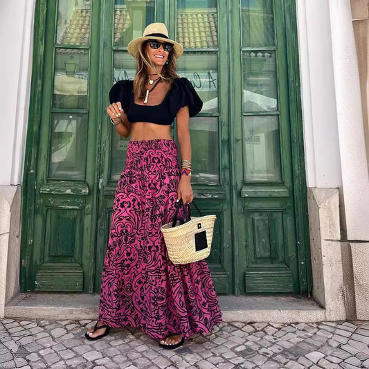 Big Hem Summer Beach Vacation Casual Skirts