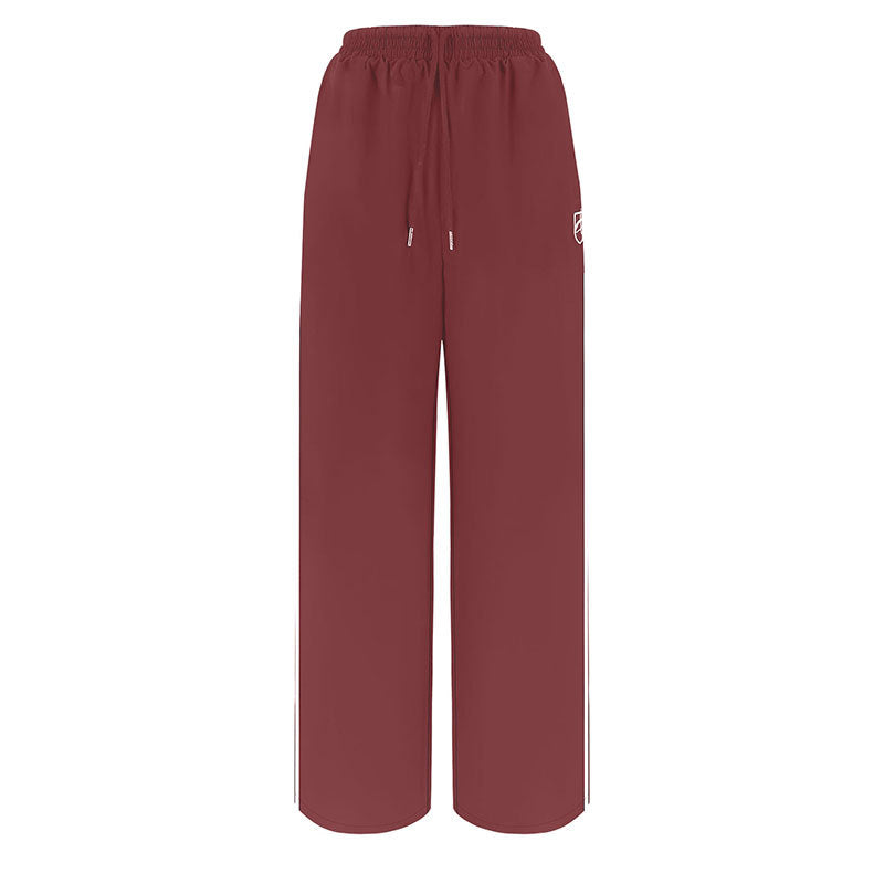 Women's Wide Leg Loose Drawstring Striped High Pants