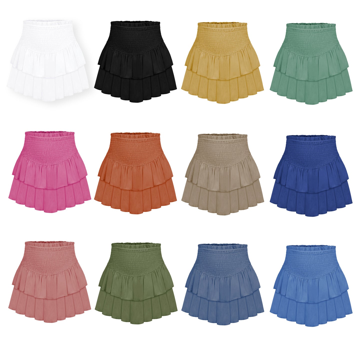 Women's Fashion Plain Summer Pleated Sexy Hot Skirts