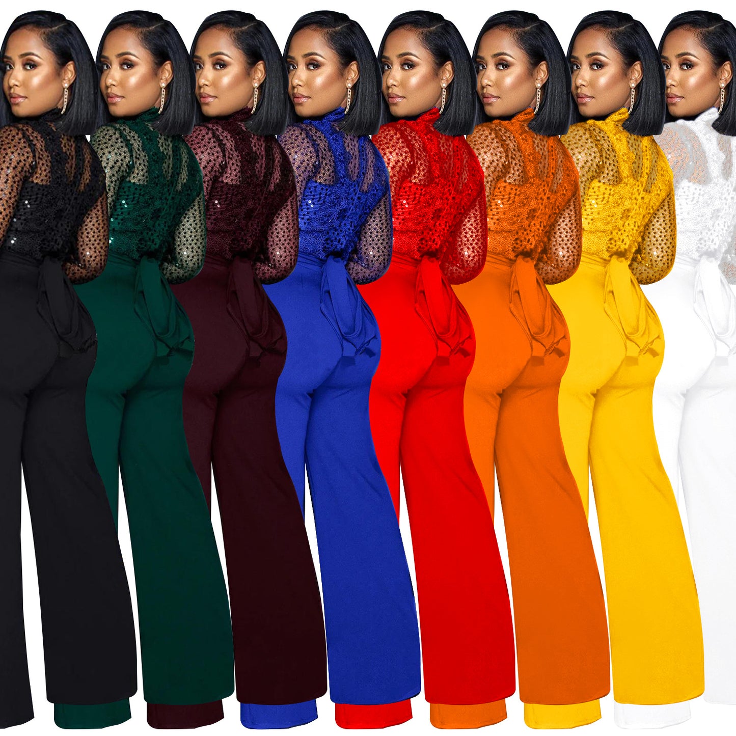 Women's Beautiful Fashion Wear Long-sleeved Trousers Suits