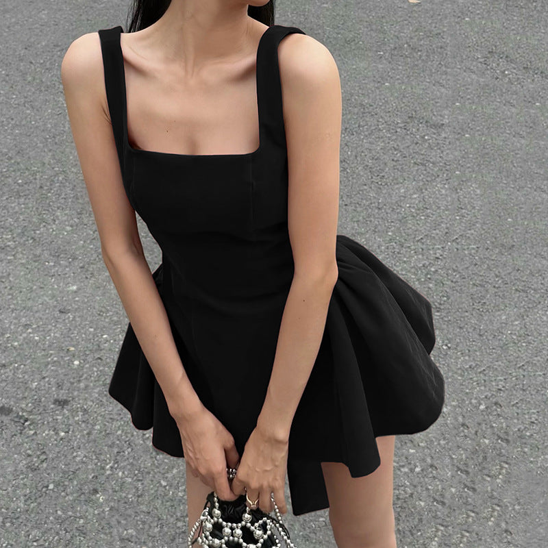 Women's Hot Sexy Red Bow Backless Camisole Sleeveless Dresses