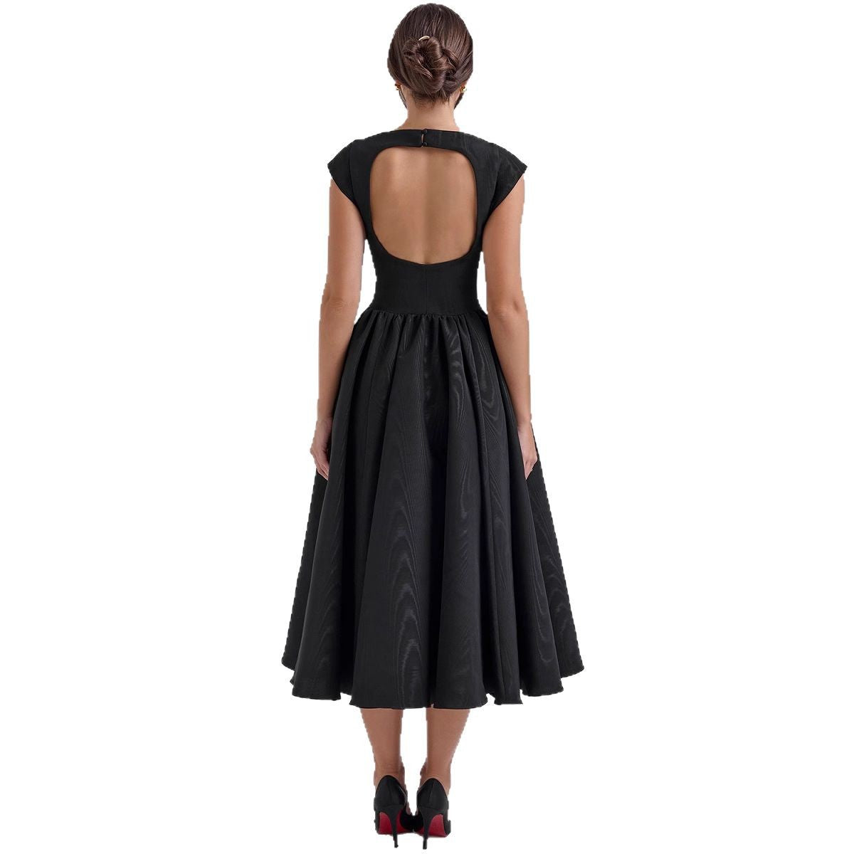 Women's Dress For French Minority Mid-length Solid Dresses