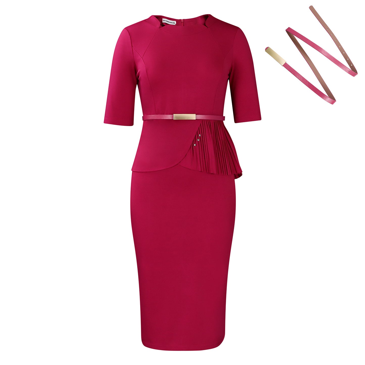Women's Summer Fashion Solid Color Ol Sheath Dress