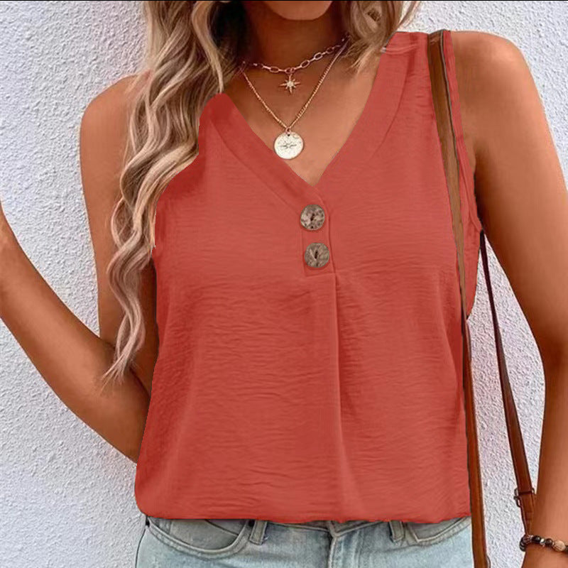 Women's Summer Fashion Camisole Clinch Sleeveless Shirt Tops