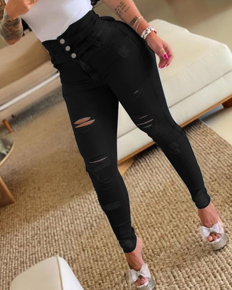 Women's High Waist Slimming Denim Trousers For Jeans