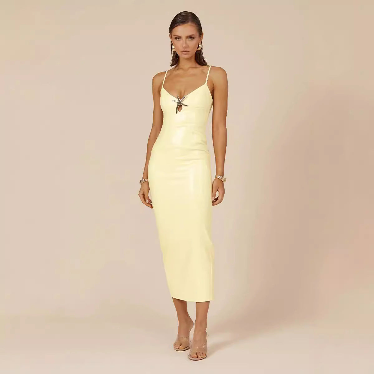 Women's Sequined Suspender Printed Dress Casual Party Clothing