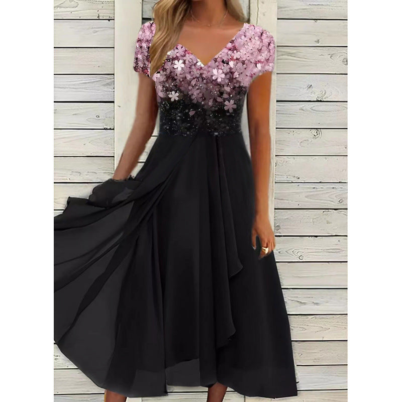 Women's Summer Urban Casual Fashion Chiffon Dress